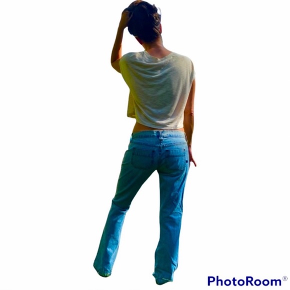Abercrombie & Fitch Denim - Y2K VINTAGE A&F BOHO LOW RISE BLUE JEANS BOYFRIEND PARISIAN SEXY ⭐️⭐️⭐️⭐⭐️